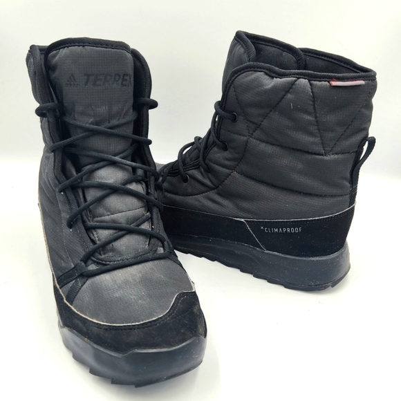 Adidas Terrex Choleah Hiking Sneaker Boots Womens 9 Black Climaproof Primaloft - Picture 1 of 14